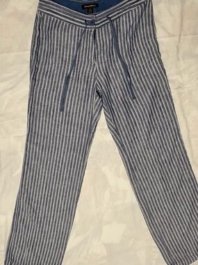 Tommy Bahama Blue and White Striped Linen Pants